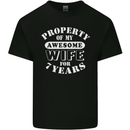 7 Year Wedding Anniversary 7th Funny Wife Mens Cotton T-Shirt Tee Top Black