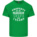 7 Year Wedding Anniversary 7th Funny Wife Mens Cotton T-Shirt Tee Top Irish Green