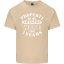 7 Year Wedding Anniversary 7th Funny Wife Mens Cotton T-Shirt Tee Top Sand