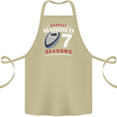 7 Year Wedding Anniversary 7th Rugby Cotton Apron 100% Organic Khaki