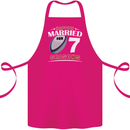 7 Year Wedding Anniversary 7th Rugby Cotton Apron 100% Organic Pink