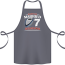 7 Year Wedding Anniversary 7th Rugby Cotton Apron 100% Organic Steel