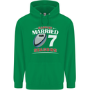 7 Year Wedding Anniversary 7th Rugby Mens 80% Cotton Hoodie Irish Green