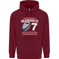 7 Year Wedding Anniversary 7th Rugby Mens 80% Cotton Hoodie Maroon