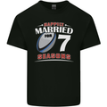 7 Year Wedding Anniversary 7th Rugby Mens Cotton T-Shirt Tee Top Black