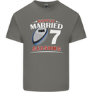 7 Year Wedding Anniversary 7th Rugby Mens Cotton T-Shirt Tee Top Charcoal