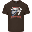 7 Year Wedding Anniversary 7th Rugby Mens Cotton T-Shirt Tee Top Dark Chocolate