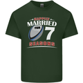 7 Year Wedding Anniversary 7th Rugby Mens Cotton T-Shirt Tee Top Forest Green