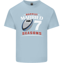 7 Year Wedding Anniversary 7th Rugby Mens Cotton T-Shirt Tee Top Light Blue