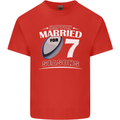 7 Year Wedding Anniversary 7th Rugby Mens Cotton T-Shirt Tee Top Red