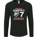 7 Year Wedding Anniversary 7th Rugby Mens Long Sleeve T-Shirt Black