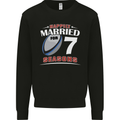 7 Year Wedding Anniversary 7th Rugby Mens Sweatshirt Jumper Black