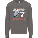 7 Year Wedding Anniversary 7th Rugby Mens Sweatshirt Jumper Charcoal