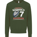 7 Year Wedding Anniversary 7th Rugby Mens Sweatshirt Jumper Forest Green