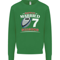 7 Year Wedding Anniversary 7th Rugby Mens Sweatshirt Jumper Irish Green
