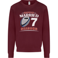 7 Year Wedding Anniversary 7th Rugby Mens Sweatshirt Jumper Maroon