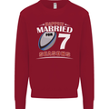 7 Year Wedding Anniversary 7th Rugby Mens Sweatshirt Jumper Red