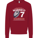 7 Year Wedding Anniversary 7th Rugby Mens Sweatshirt Jumper Red