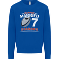 7 Year Wedding Anniversary 7th Rugby Mens Sweatshirt Jumper Royal Blue