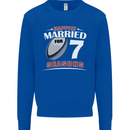 7 Year Wedding Anniversary 7th Rugby Mens Sweatshirt Jumper Royal Blue