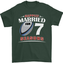7 Year Wedding Anniversary 7th Rugby Mens T-Shirt 100% Cotton Forest Green