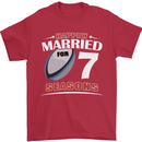 7 Year Wedding Anniversary 7th Rugby Mens T-Shirt 100% Cotton Red