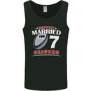 7 Year Wedding Anniversary 7th Rugby Mens Vest Tank Top Black