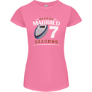 7 Year Wedding Anniversary 7th Rugby Womens Petite Cut T-Shirt Azalea