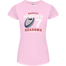 7 Year Wedding Anniversary 7th Rugby Womens Petite Cut T-Shirt Light Pink
