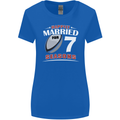 7 Year Wedding Anniversary 7th Rugby Womens Wider Cut T-Shirt Royal Blue