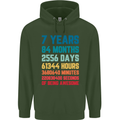 7th Birthday 7 Year Old Childrens Kids Hoodie Forest Green