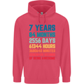 7th Birthday 7 Year Old Childrens Kids Hoodie Heliconia