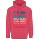 7th Birthday 7 Year Old Childrens Kids Hoodie Heliconia