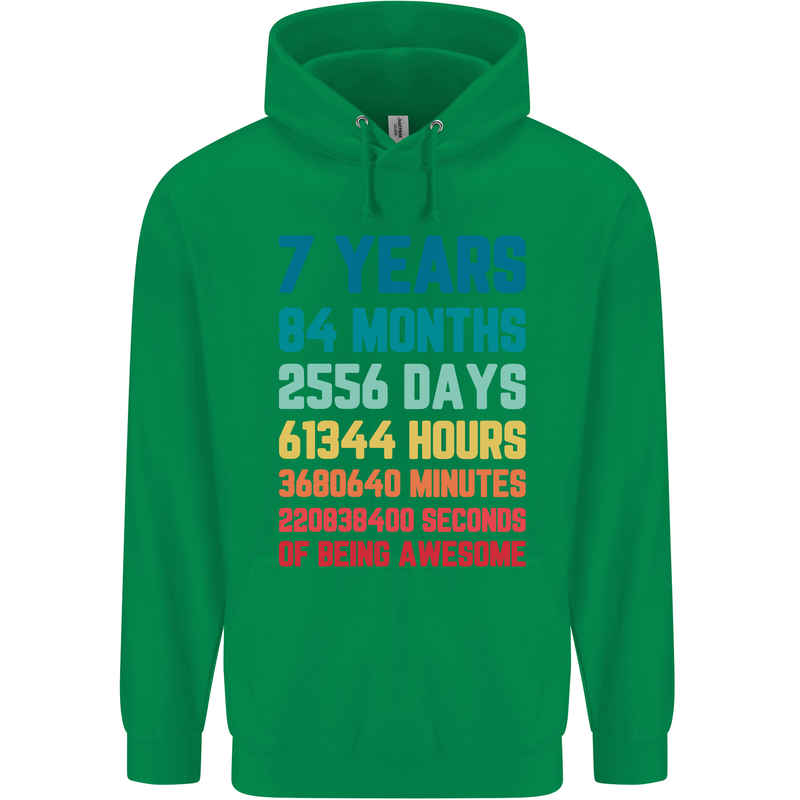 7th Birthday 7 Year Old Childrens Kids Hoodie Irish Green
