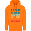 7th Birthday 7 Year Old Childrens Kids Hoodie Orange