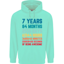 7th Birthday 7 Year Old Childrens Kids Hoodie Peppermint