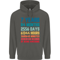 7th Birthday 7 Year Old Childrens Kids Hoodie Storm Grey