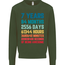 7th Birthday 7 Year Old Kids Sweatshirt Jumper Forest Green