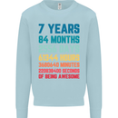 7th Birthday 7 Year Old Kids Sweatshirt Jumper Light Blue