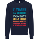 7th Birthday 7 Year Old Kids Sweatshirt Jumper Navy Blue