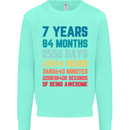 7th Birthday 7 Year Old Kids Sweatshirt Jumper Peppermint
