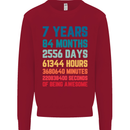7th Birthday 7 Year Old Kids Sweatshirt Jumper Red