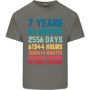 7th Birthday 7 Year Old Kids T-Shirt Childrens Charcoal