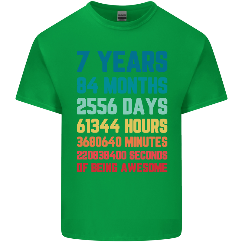 7th Birthday 7 Year Old Kids T-Shirt Childrens Irish Green