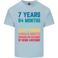 7th Birthday 7 Year Old Kids T-Shirt Childrens Light Blue