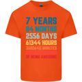 7th Birthday 7 Year Old Kids T-Shirt Childrens Orange