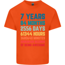 7th Birthday 7 Year Old Kids T-Shirt Childrens Orange