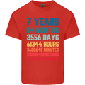 7th Birthday 7 Year Old Kids T-Shirt Childrens Red