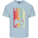 7th Birthday 7 Year Old Level Up Gamming Kids T-Shirt Childrens Light Blue