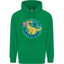 7th Birthday Dinosaur T-Rex 7 Year Old Childrens Kids Hoodie Irish Green